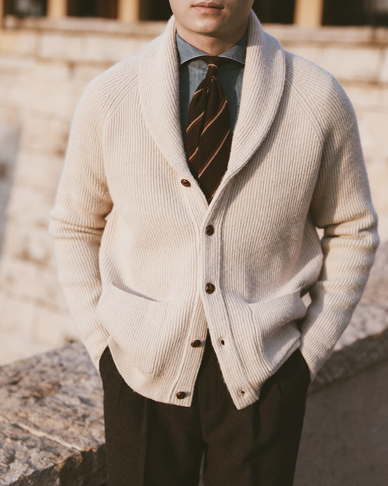 Warm Men's Shawl Collar Cardigan - Ribbed Knit, For Fall Apricot 3D Changing Face Moving Picture Frame - Tophatter Daily Deals