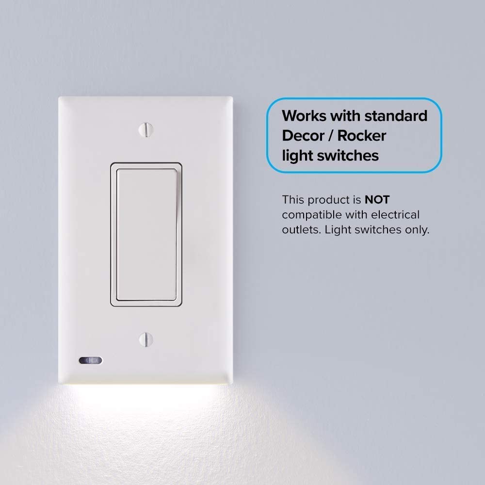 2 Pack: LED Motion Light Switch Plate Indoor Lighting - Tophatter Daily Deals