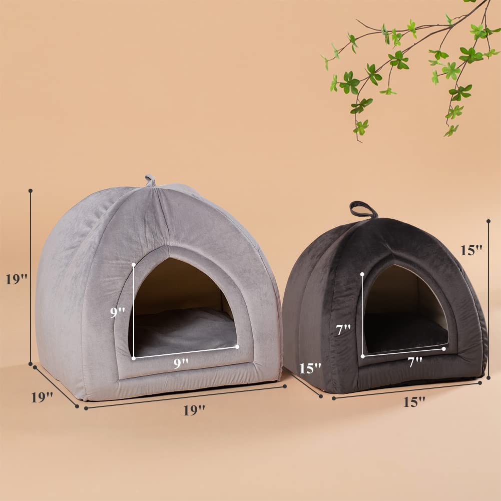 Kasentex Cat Bed, Lovely Tent with Removable Washable Pillow Cushion Pet Beds - Tophatter Daily Deals