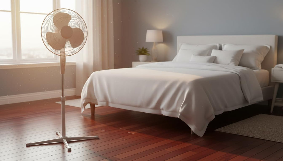 16 Inch Pedestal Oscillating Fan with Remote Household Appliances - Tophatter Daily Deals