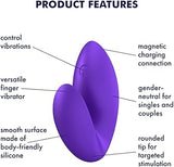 Satisfyer Love Riot Purple Finger Vibrator Waterproof Medical Silicone with 12 Vibration Modes > Vibrators > Finger Vibrators - Tophatter Daily Deals