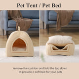 Kasentex Cat Bed, Lovely Tent with Removable Washable Pillow Cushion Pet Beds - Tophatter Daily Deals