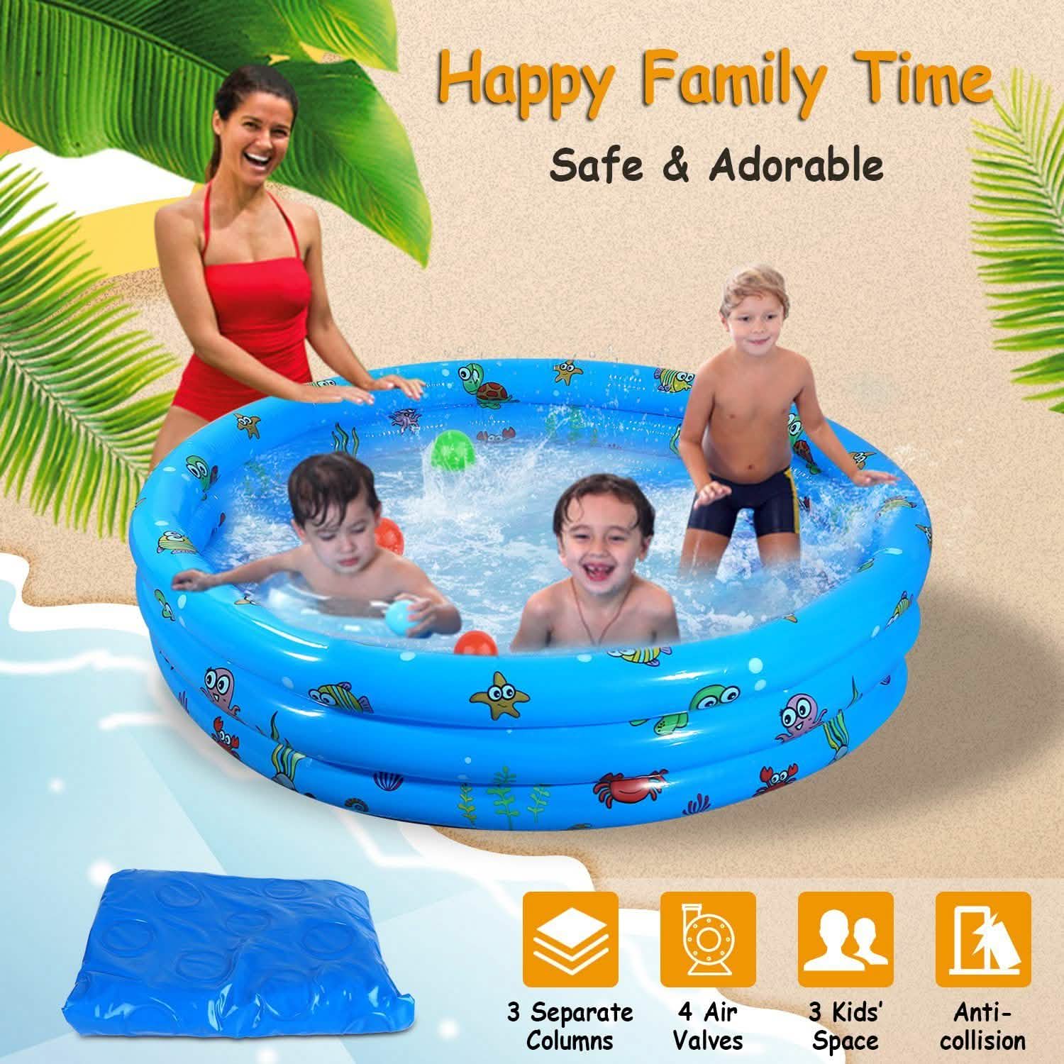51x13" Inflatable Swimming Pool Outdoor Recreation - Tophatter Daily Deals