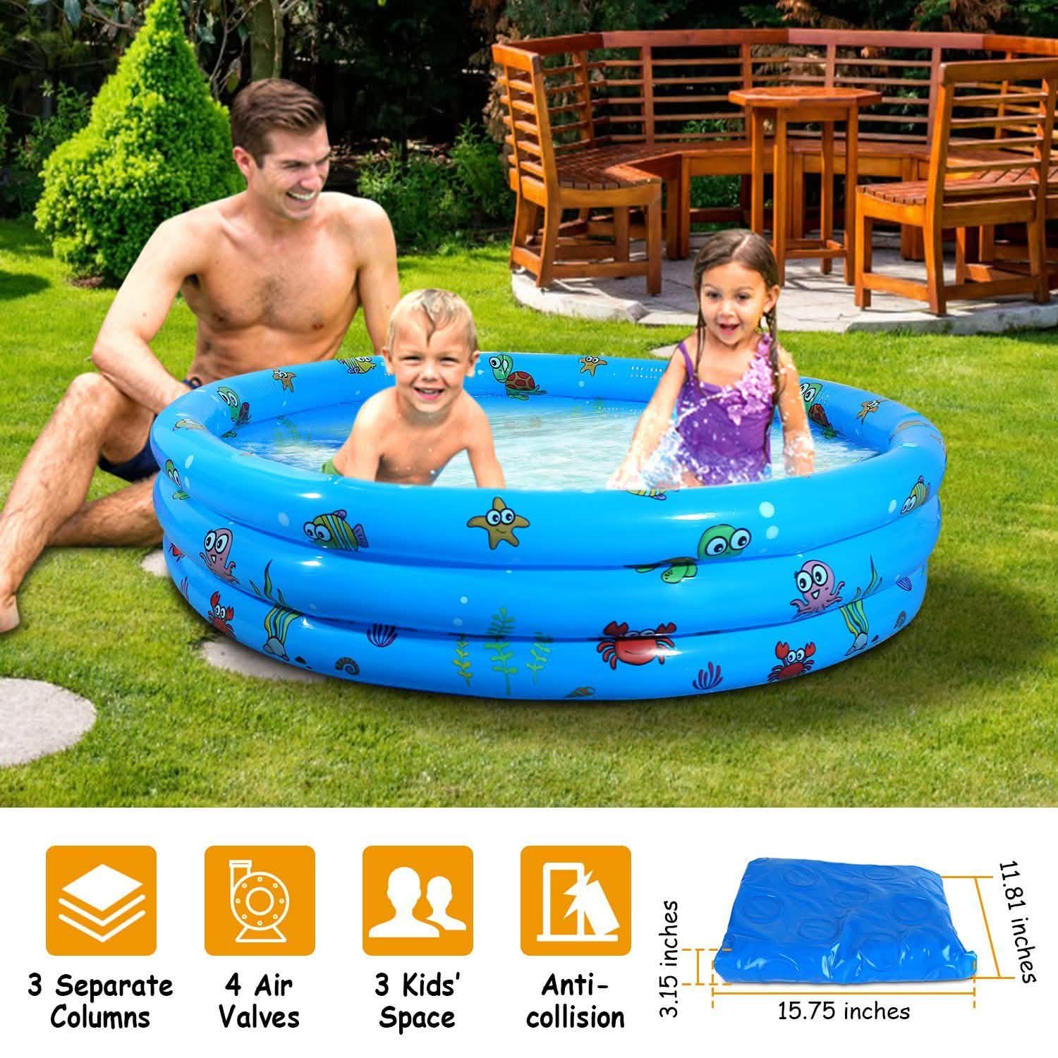 51x13" Inflatable Swimming Pool Outdoor Recreation - Tophatter Daily Deals