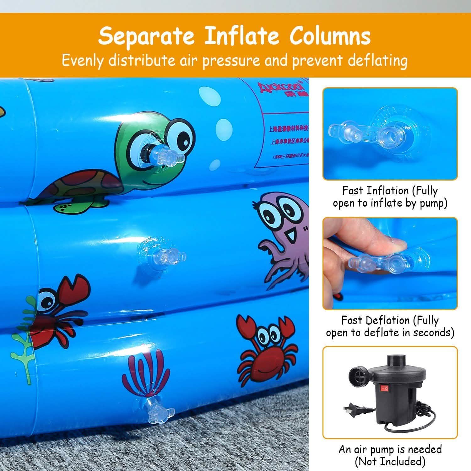 51x13" Inflatable Swimming Pool Outdoor Recreation - Tophatter Daily Deals