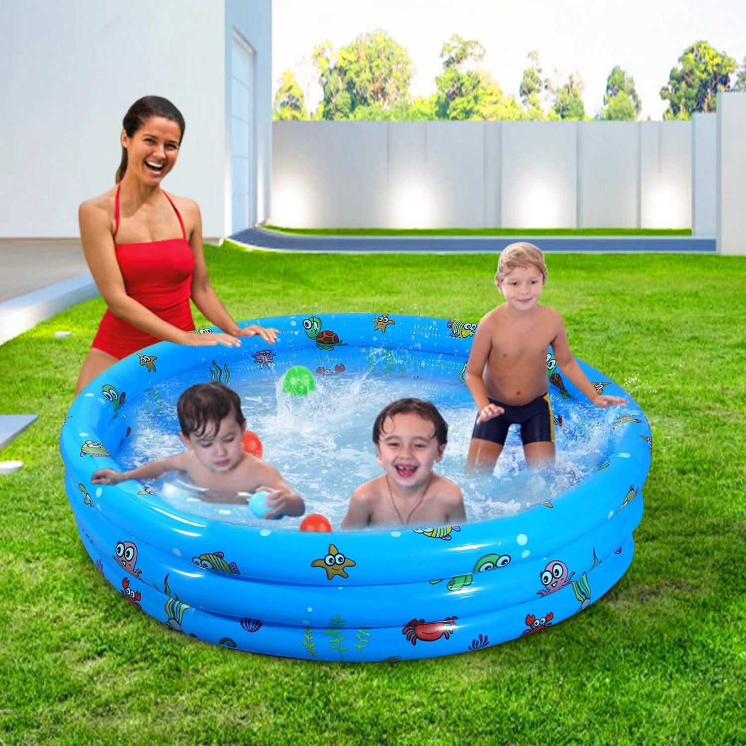 51x13" Inflatable Swimming Pool Outdoor Recreation - Tophatter Daily Deals