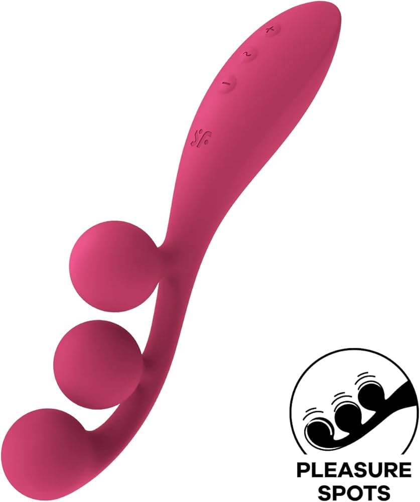 Satisfyer Tri Ball 1 Red Multi Vibrator with Adjustable Wire and Three Powerful Motors > Vibrators > Unconventional - Tophatter Daily Deals