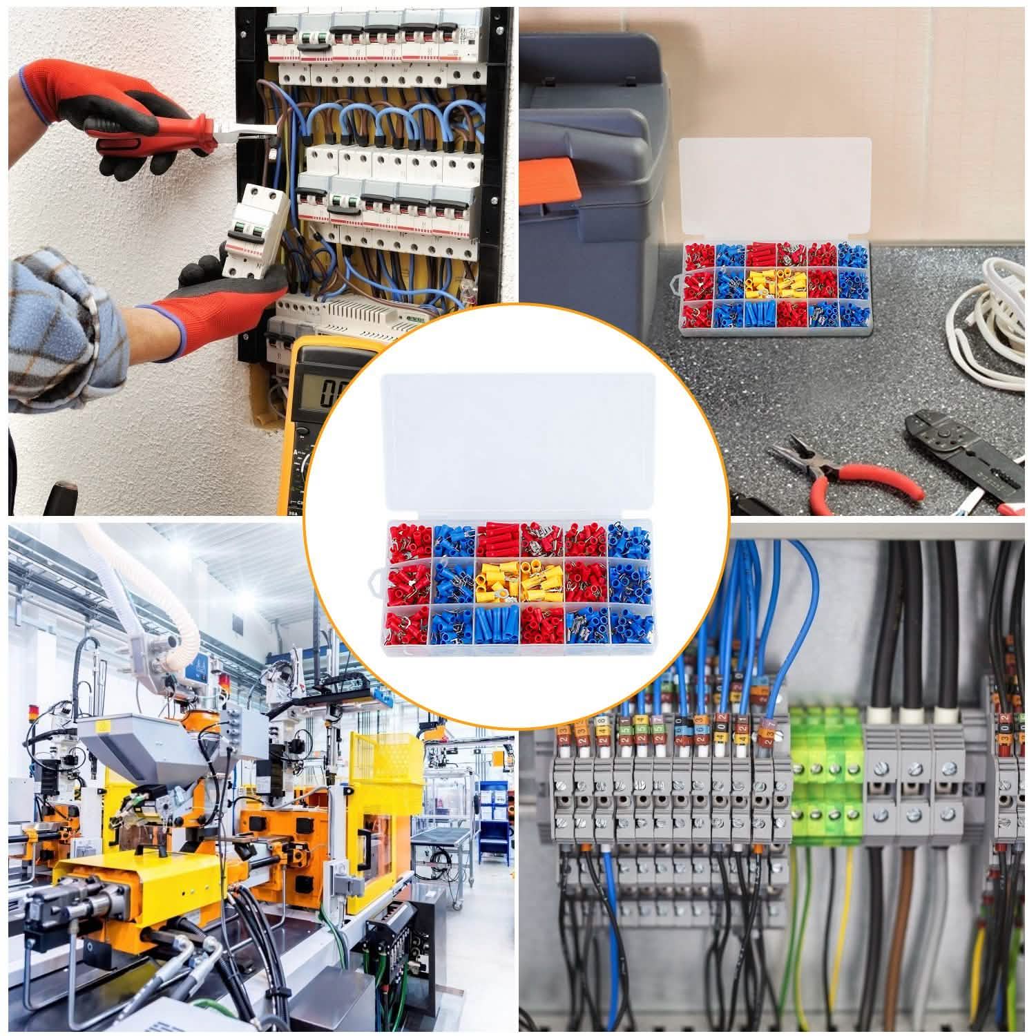 520-Pieces: Insulated Electrical Wire Splice Terminal Home Improvement - Tophatter Daily Deals