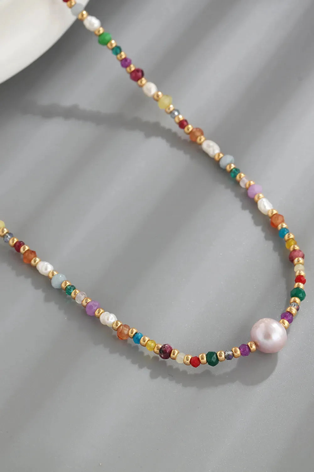 Multicolored Bead Necklace Necklaces - Tophatter Daily Deals