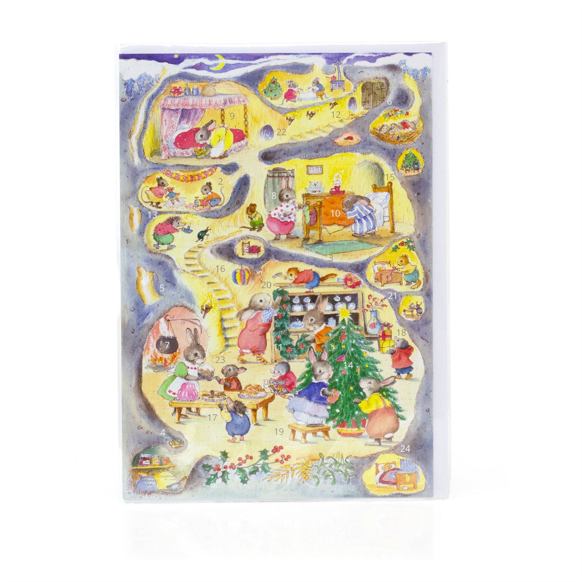 Rabbit Warren Advent Calendar Greetings Card | Christmas Advent Calendar - A5 Advent Calendar - Tophatter Daily Deals
