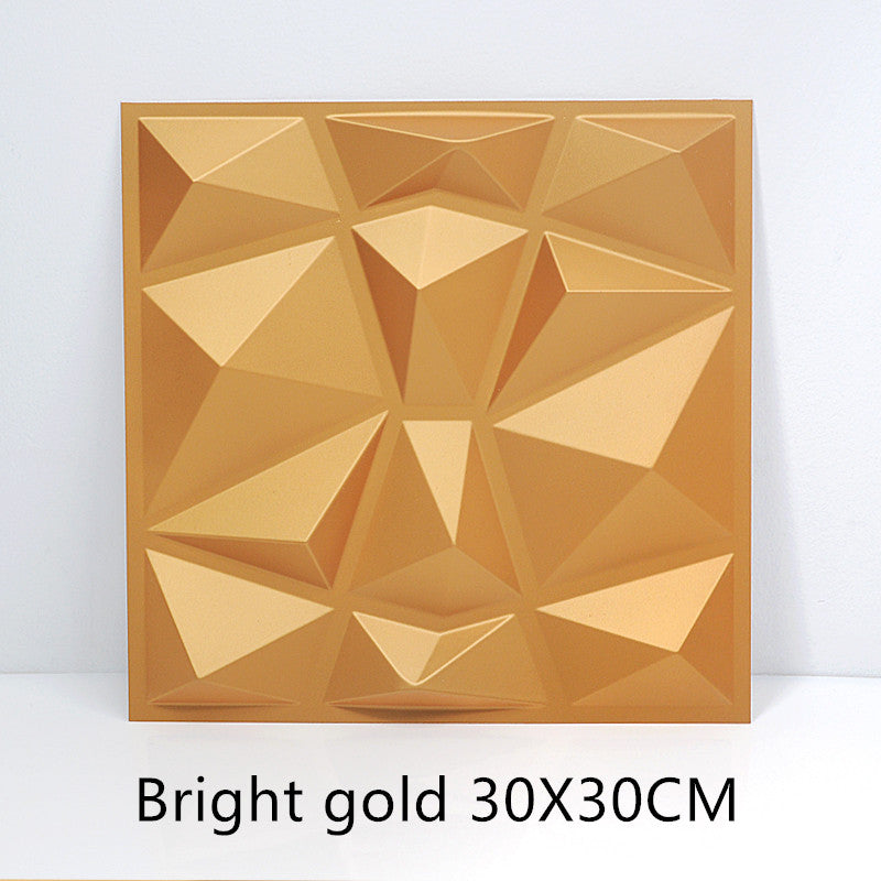 3D solid background wall panel Bright gold 30X30 0 - Tophatter Daily Deals