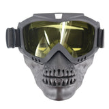 American full face anti-impact tactical skull mask Yellow 0 - Tophatter Daily Deals