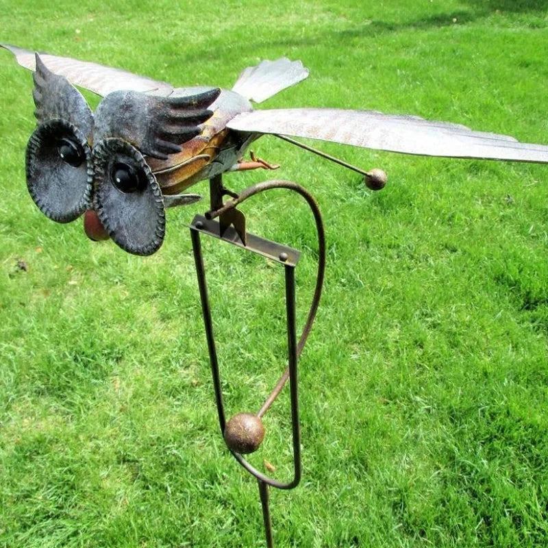 Eagle Wind Spinner Garden Stake Outdoor Patio Decor Flying Owl - Tophatter Daily Deals