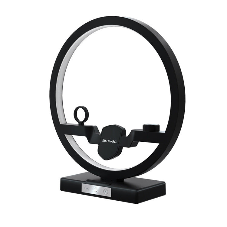 3 In 1 Wireless Charger Applicable For Mobile Phone Watch Headset Table Lamp Charging Bracket Hotselling Black 0 - Tophatter Daily Deals