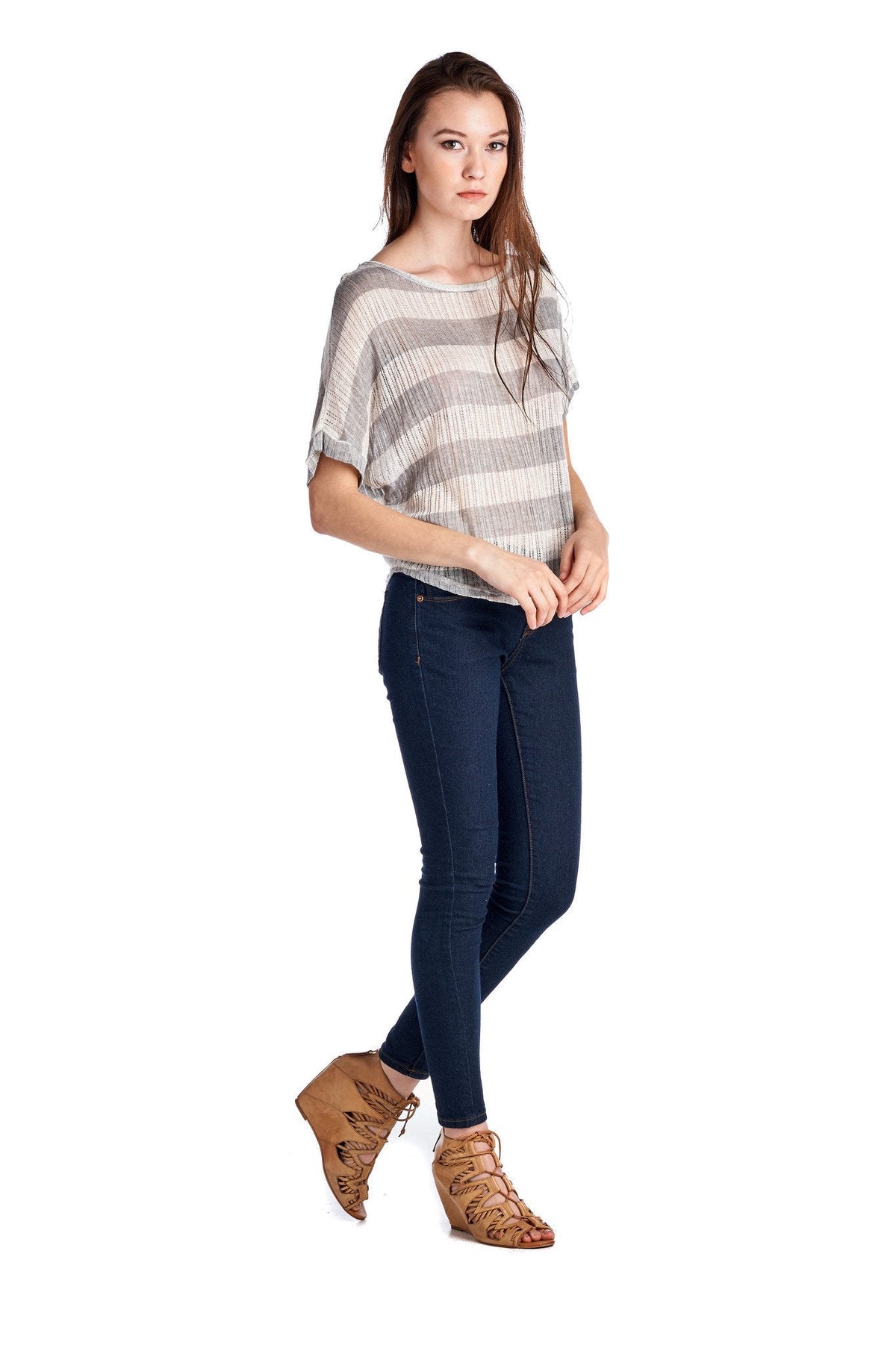 Women's Stripe Boat Neck Top Tops - Tophatter Daily Deals