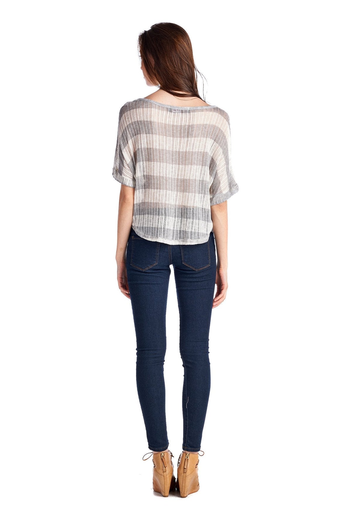 Women's Stripe Boat Neck Top Tops - Tophatter Daily Deals