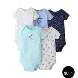 Baby Short Climb 5-piece Romper Boys and Girls Cotton One-piece Rompers 1Style Q5pcs 0 - Tophatter Daily Deals