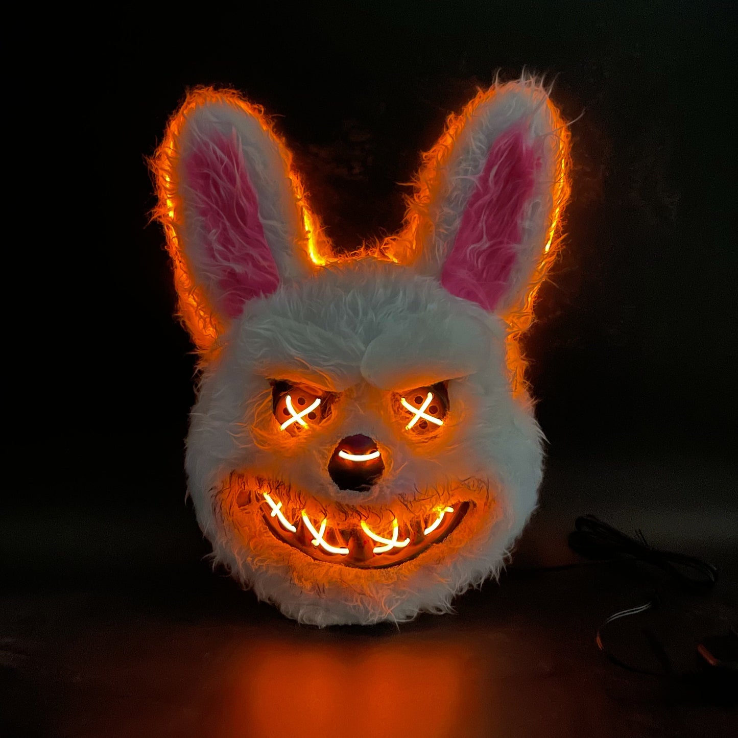Bloody Rabbit LED Glowing Face Mask Halloween - Tophatter Daily Deals