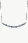 Sterling Silver Curved Bar Necklace Silver One Size Necklaces - Tophatter Daily Deals