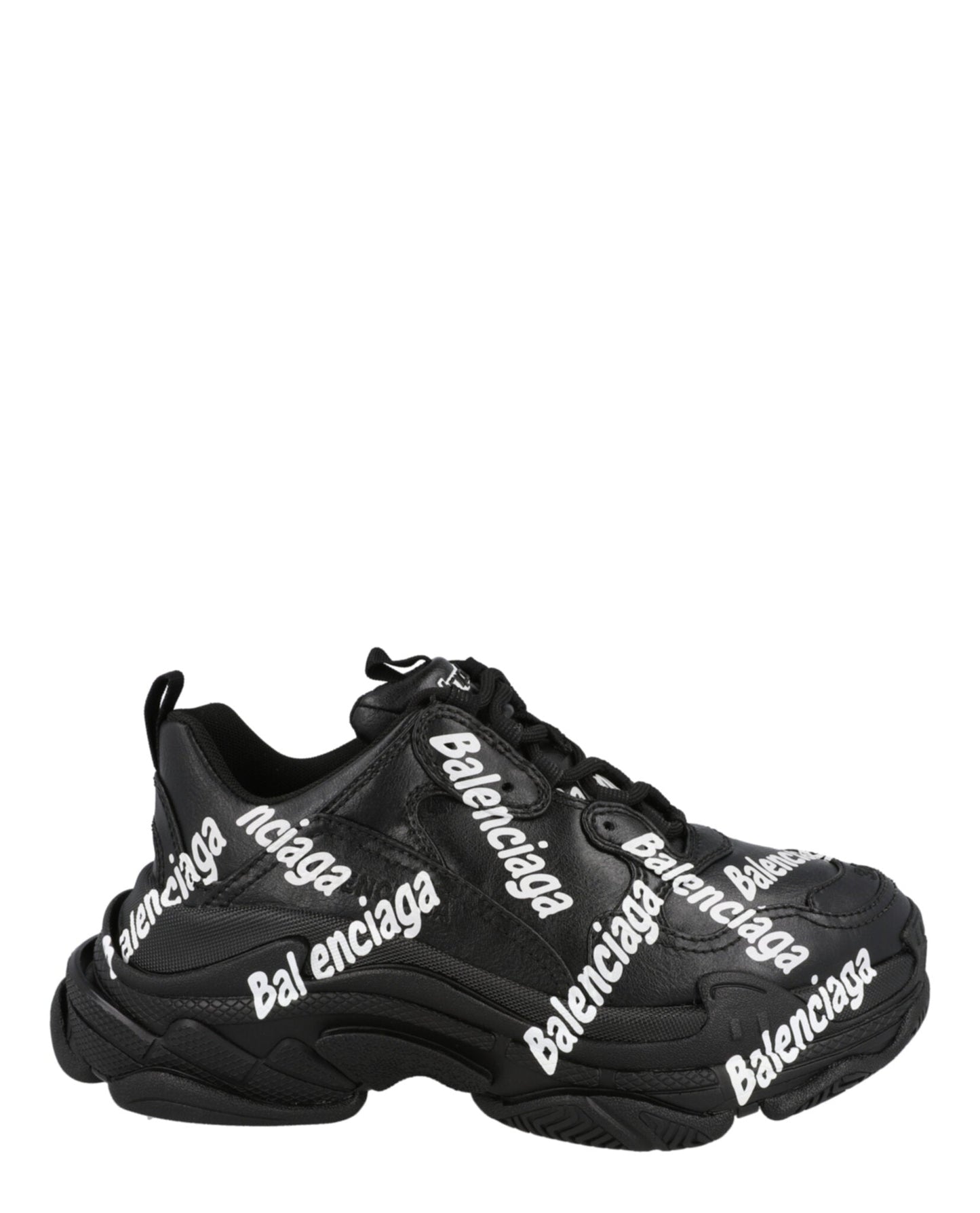 Balenciaga Triple S Logotype Sneakers Black Footwear - Tophatter Daily Deals