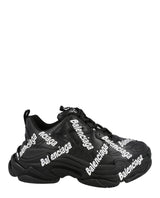 Balenciaga Triple S Logotype Sneakers Black Footwear - Tophatter Daily Deals