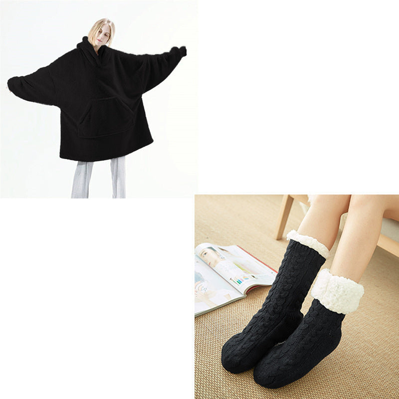 Warm Cozy Women Blanket Hoodie - Oversized Fleece Lounging 3D Changing Face Moving Picture Frame - Tophatter Daily Deals
