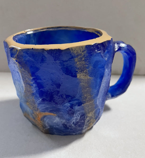 400ml Resin Mineral Crystal Coffee Mugs With Handles Elegant Fake Mineral Crystal Cup For Workplace Home Decor Christmas Gift Kitchen Gadgets Blue 10cm High No inner liner 0 - Tophatter Daily Deals