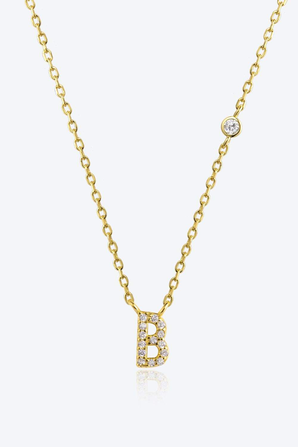 A To F Zircon 925 Sterling Silver Necklace B Gold One Size Necklaces - Tophatter Daily Deals