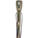 USA-Made Hiking Staff Bean Laminated Colorwood: Compass - Tophatter Daily Deals