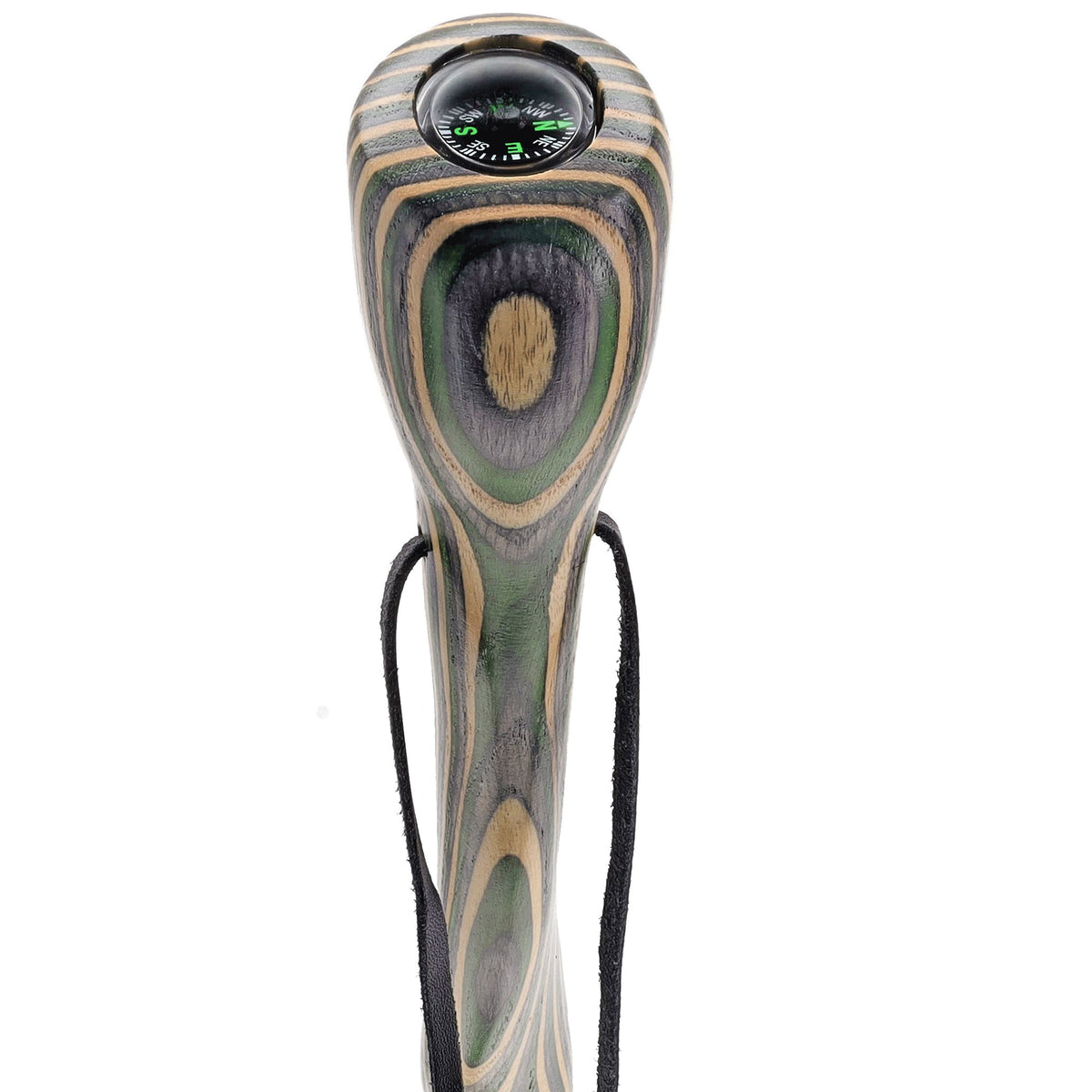 USA-Made Hiking Staff Bean Laminated Colorwood: Compass - Tophatter Daily Deals