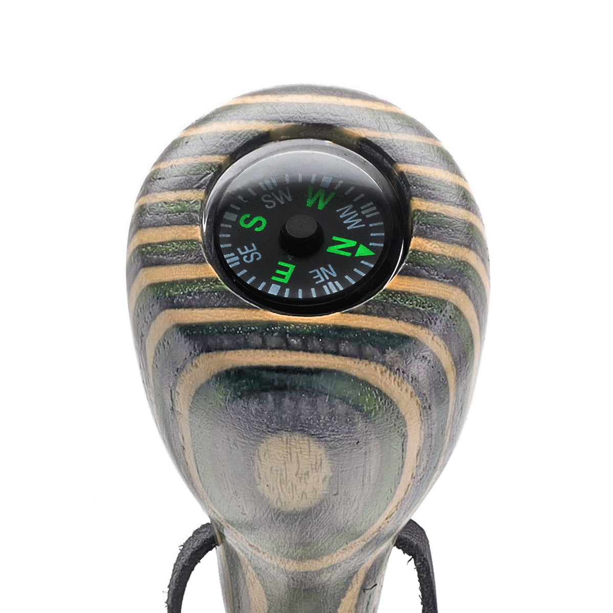 USA-Made Hiking Staff Bean Laminated Colorwood: Compass - Tophatter Daily Deals
