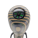 USA-Made Hiking Staff Bean Laminated Colorwood: Compass - Tophatter Daily Deals