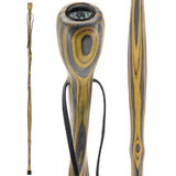 USA-Made Black & Yellow Colortone Staff: Maple, Compass Colortone Classic Hiking Staffs - Tophatter Daily Deals