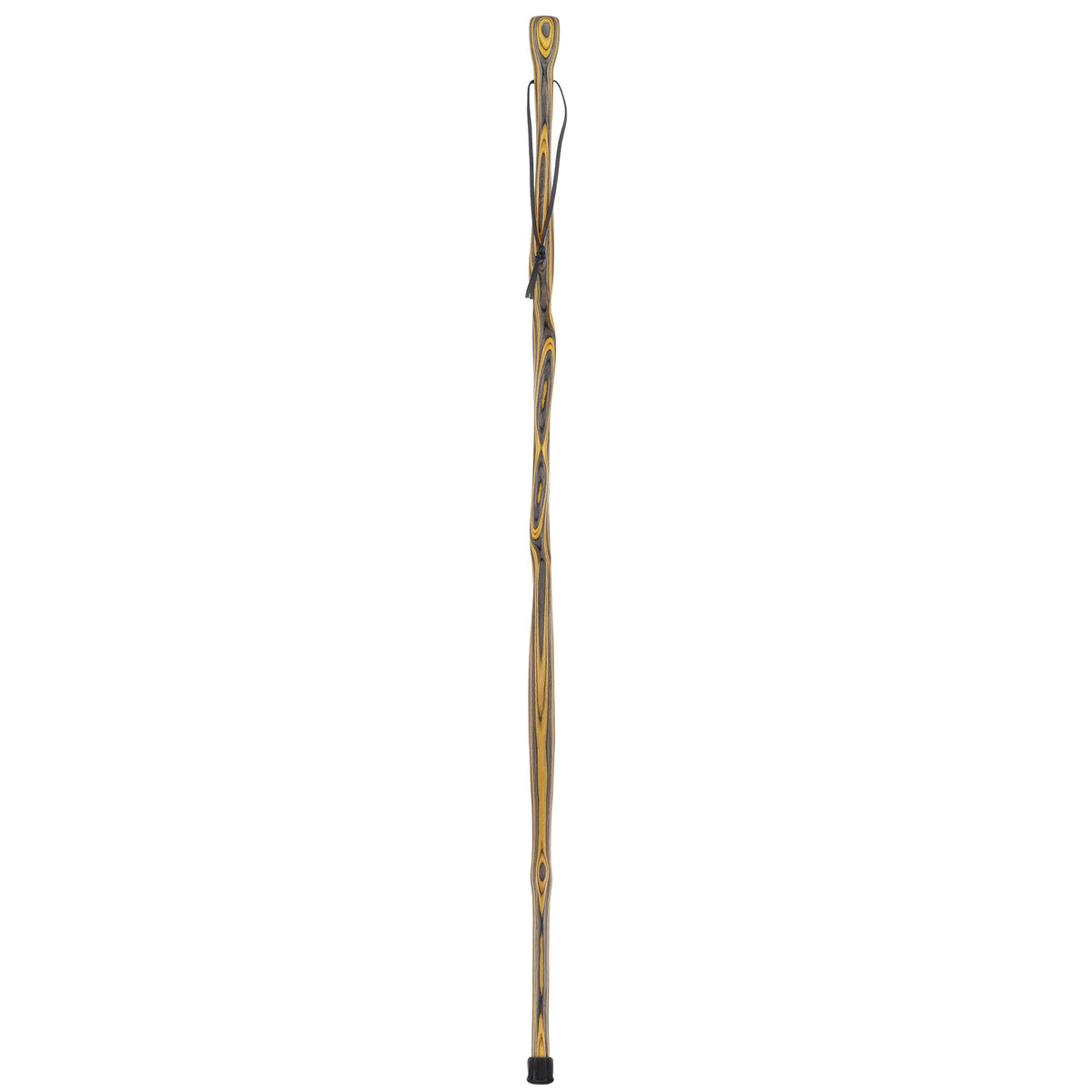 USA-Made Black & Yellow Colortone Staff: Maple, Compass Colortone Classic Hiking Staffs - Tophatter Daily Deals