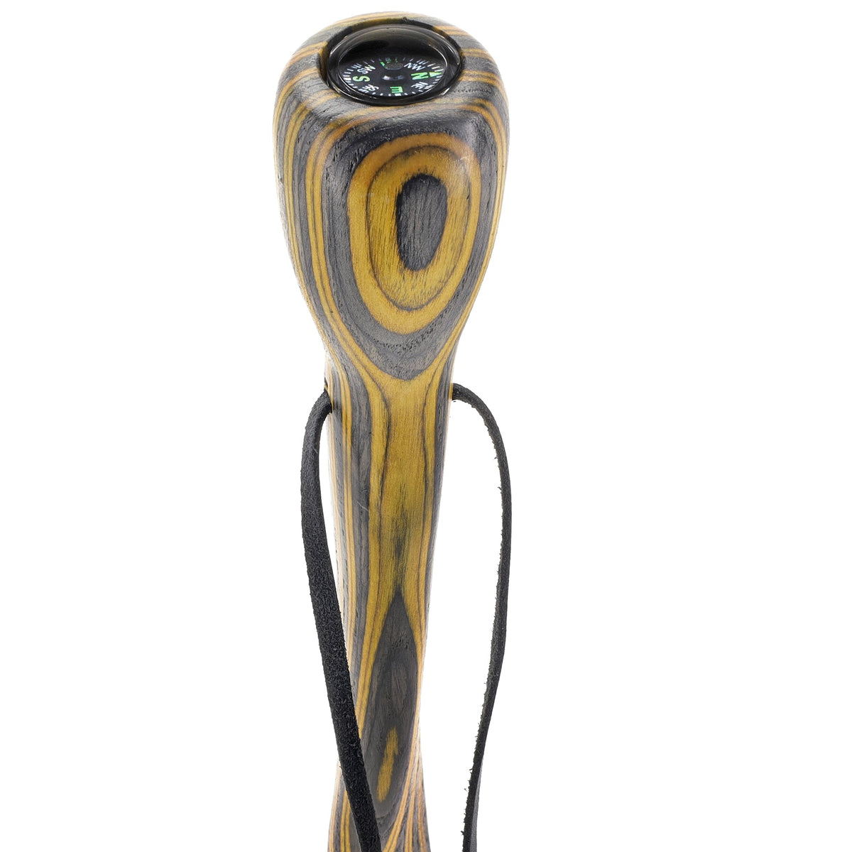 USA-Made Black & Yellow Colortone Staff: Maple, Compass Colortone Classic Hiking Staffs - Tophatter Daily Deals