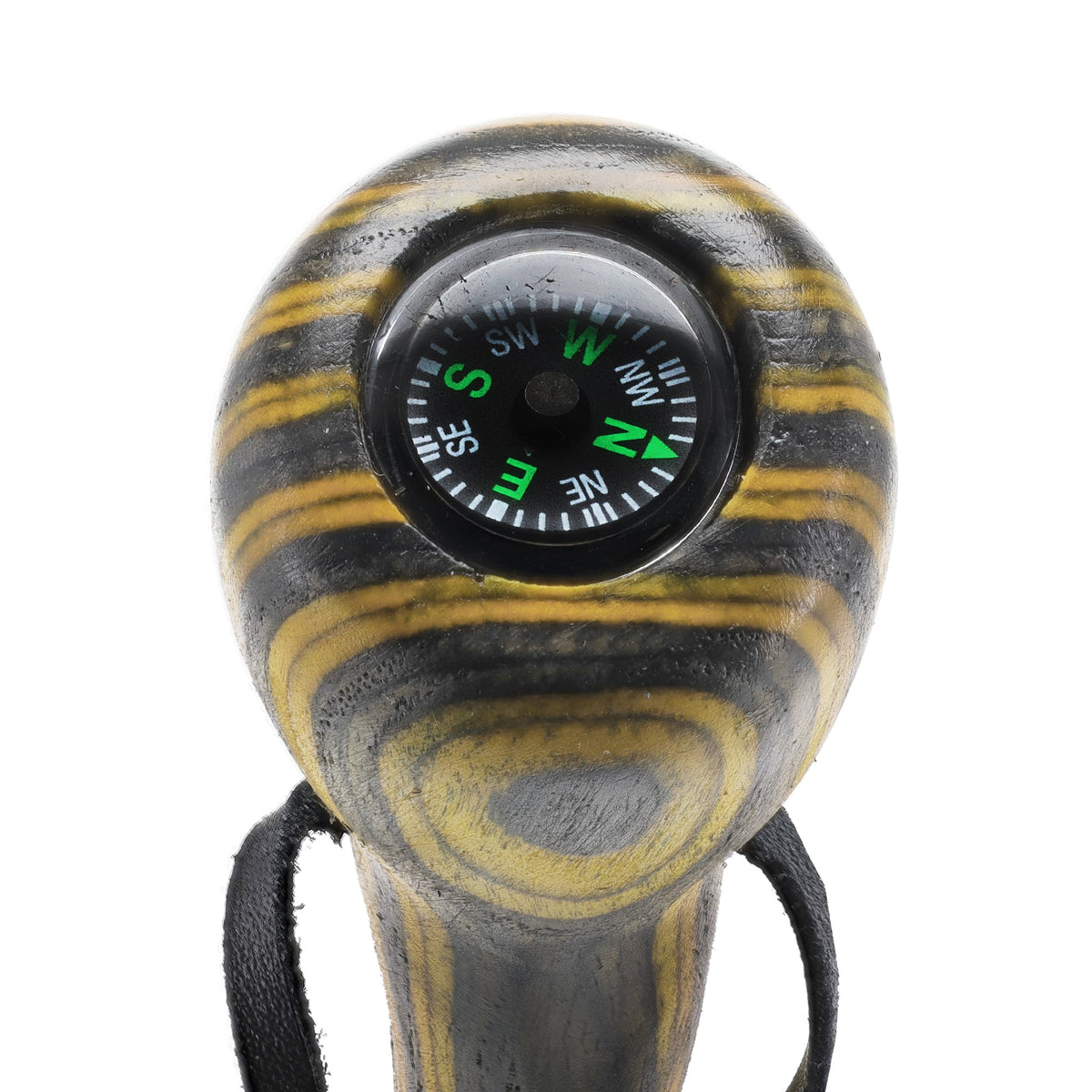 USA-Made Black & Yellow Colortone Staff: Maple, Compass Colortone Classic Hiking Staffs - Tophatter Daily Deals