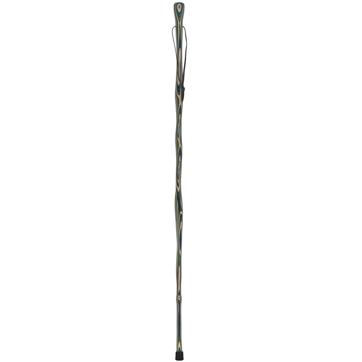 USA-Made Blue/Green/Brown Light Hiking Staff: Birch, Compass Colortone Classic Hiking Staffs - Tophatter Daily Deals