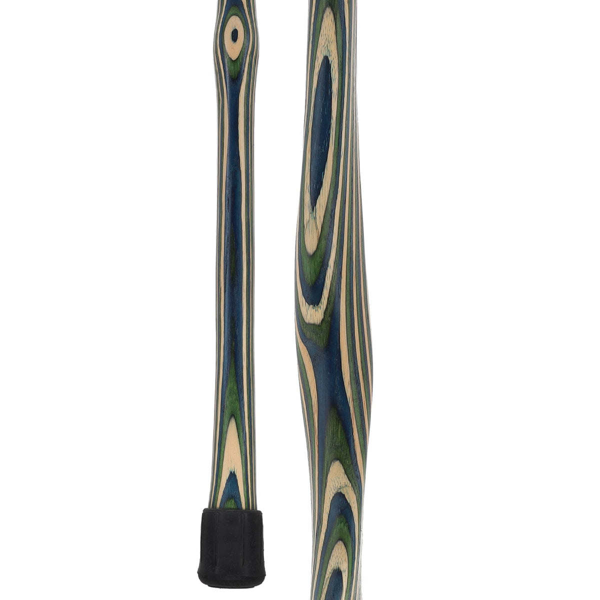 USA-Made Blue/Green/Brown Light Hiking Staff: Birch, Compass Colortone Classic Hiking Staffs - Tophatter Daily Deals