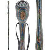 USA-Made Dark Blue/Green/Brown Hiking Staff: Birch, Compass Colortone Classic Hiking Staffs - Tophatter Daily Deals