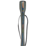 USA-Made Dark Blue/Green/Brown Hiking Staff: Birch, Compass Colortone Classic Hiking Staffs - Tophatter Daily Deals