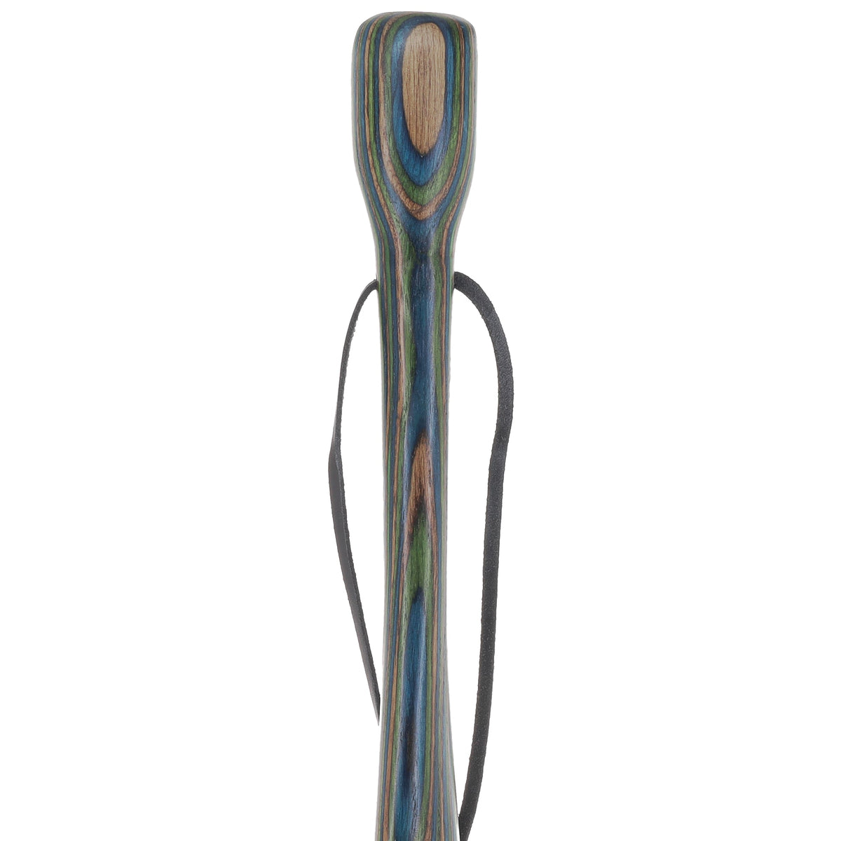 USA-Made Dark Blue/Green/Brown Hiking Staff: Birch, Compass Colortone Classic Hiking Staffs - Tophatter Daily Deals