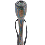 USA-Made Dark Blue/Green/Brown Hiking Staff: Birch, Compass Colortone Classic Hiking Staffs - Tophatter Daily Deals