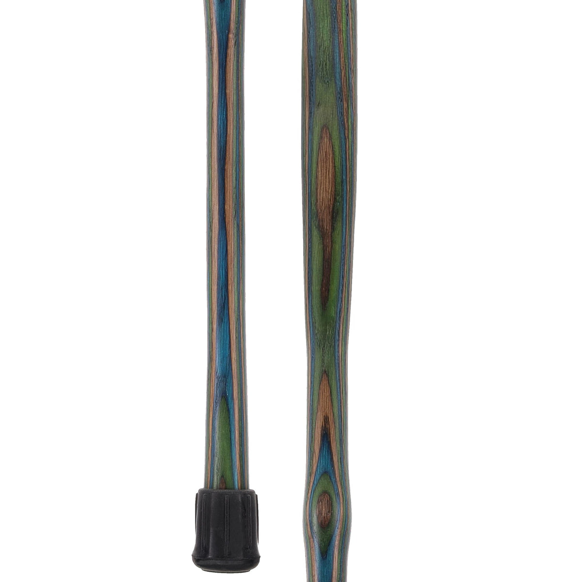 USA-Made Dark Blue/Green/Brown Hiking Staff: Birch, Compass Colortone Classic Hiking Staffs - Tophatter Daily Deals