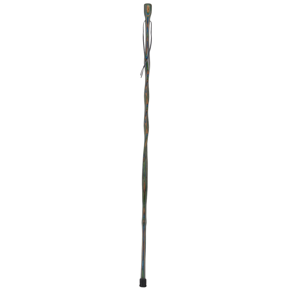 USA-Made Dark Blue/Green/Brown Hiking Staff: Birch, Compass Colortone Classic Hiking Staffs - Tophatter Daily Deals