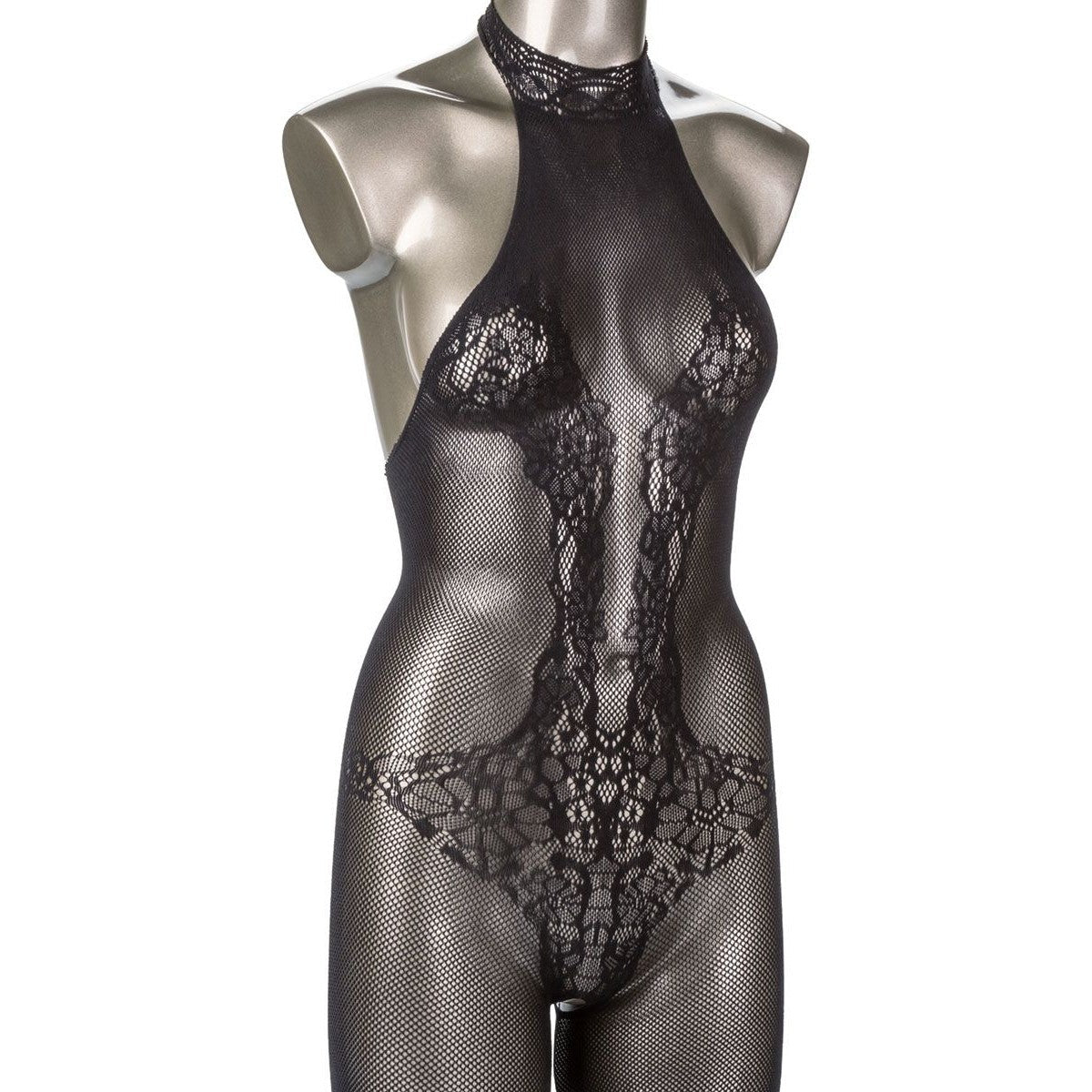Scandal Halter Lace Bodysuit in Black Lingerie - Tophatter Daily Deals