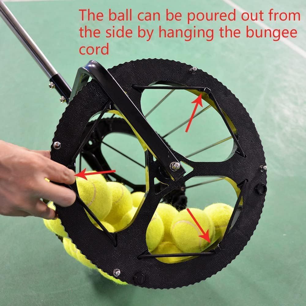 Tennis Ball Basket 80 Capacity with Stand Sports & Fitness > Racquet Sports > Tennis - Tophatter Daily Deals