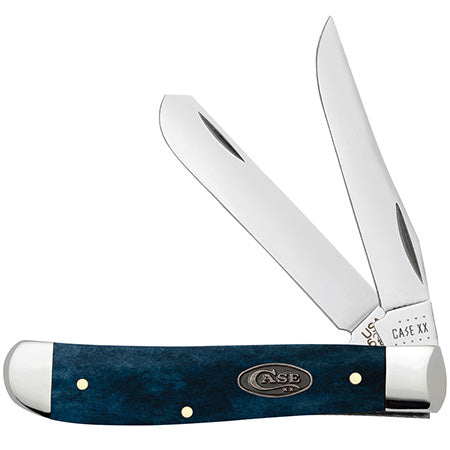 Case Mini Trapper - Mediterranean Blue Smooth Bone - 52803 Knives - Tophatter Daily Deals
