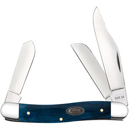 Case Medium Stockman - Mediterranean Blue Smooth Bone - 52805 Knives - Tophatter Daily Deals