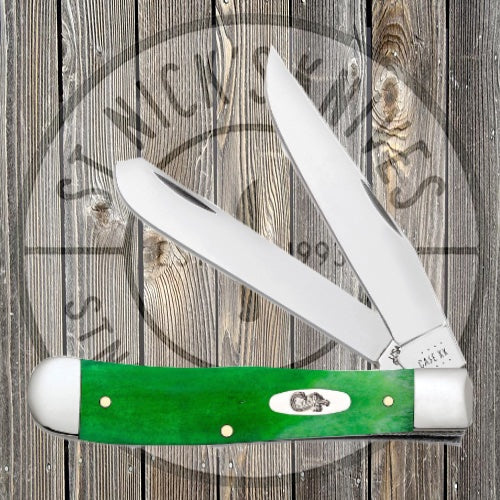 Case - Brilliant Green Bone Smooth Trapper - 52820 Knives - Tophatter Daily Deals
