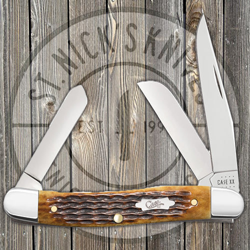 Case Medium Stockman - Antique Bone - Rogers Corn Cob Jig - 52834 Traditional Knives - Tophatter Daily Deals